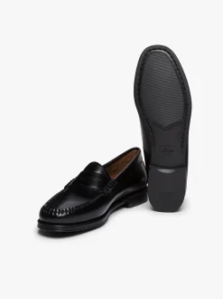 New G.H.BASS Easy Weejuns Penny Loafers Leather Black