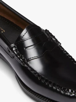 New G.H.BASS Easy Weejuns Penny Loafers Leather Black