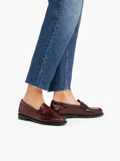 Outlet G.H.BASS Easy Weejuns Penny Loafers Leather Wine