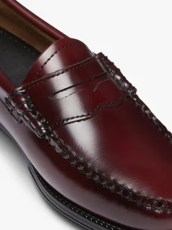 Outlet G.H.BASS Easy Weejuns Penny Loafers Leather Wine