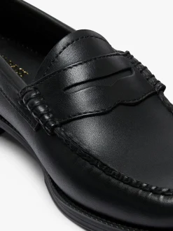 Clearance G.H.BASS Easy Weejuns Penny Loafers Soft Leather Black