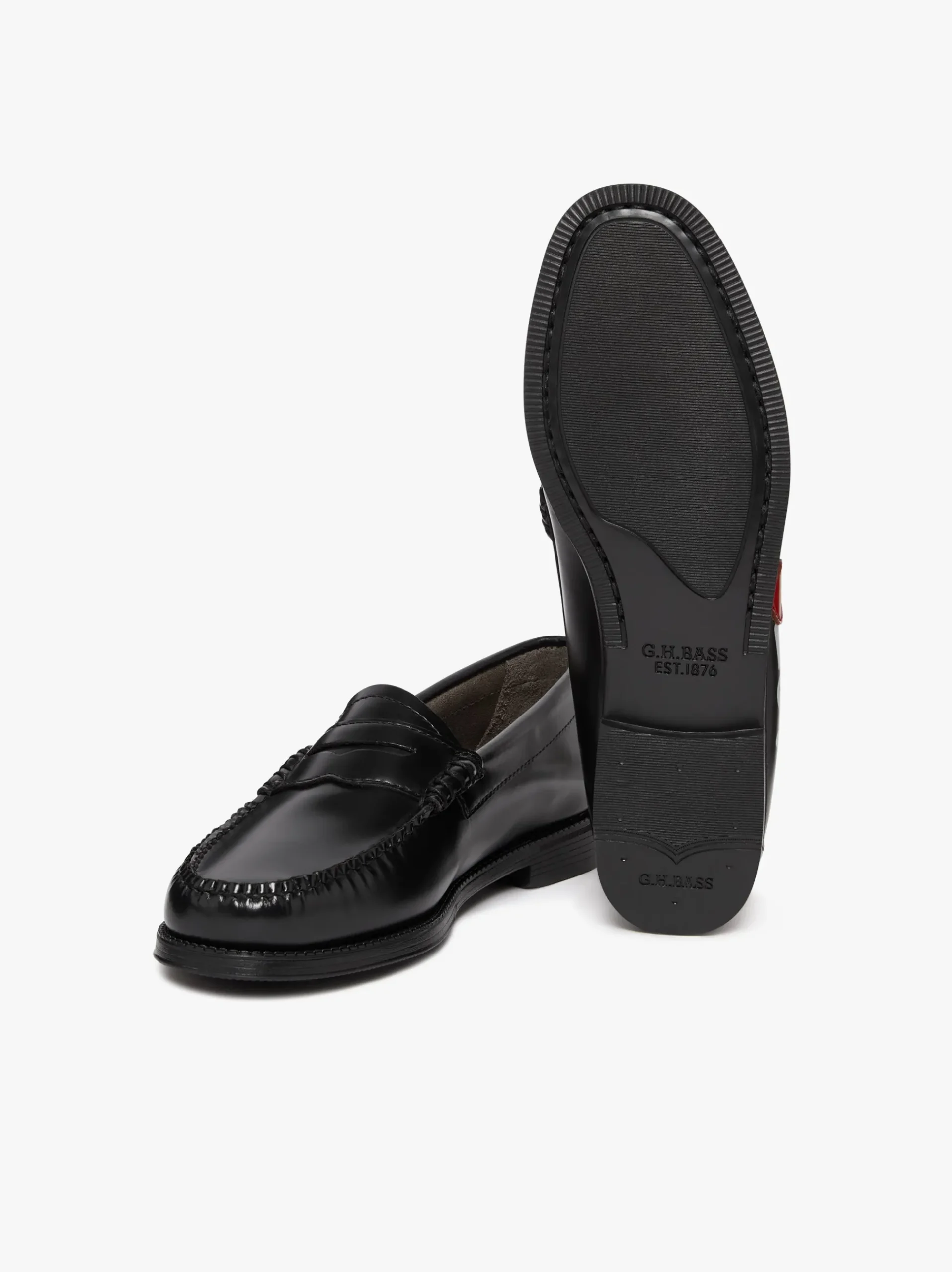 Online G.H.BASS Easy Weejuns Penny Love Note Loafers Leather Black