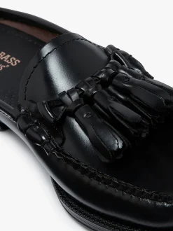 Online G.H.BASS Easy Weejuns Tetra Tassel Slides Leather Black