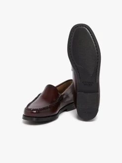 New G.H.BASS Easy Weejuns Venetian Loafers Leather Wine