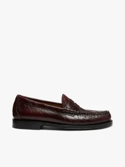 Best G.H.BASS x Maharishi Larson Penny Loafers Embossed Leather Wine