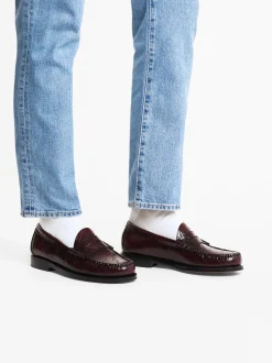 Best G.H.BASS x Maharishi Larson Penny Loafers Embossed Leather Wine
