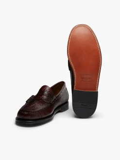 Best G.H.BASS x Maharishi Larson Penny Loafers Embossed Leather Wine