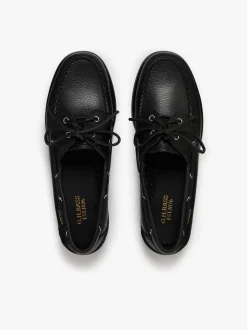 Best G.H.BASS Jetty II 2 Eye Boat Shoes Tumbled Leather Black