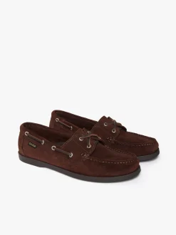 Discount G.H.BASS Jetty II 2 Eye Boat Shoes Suede Chocolate