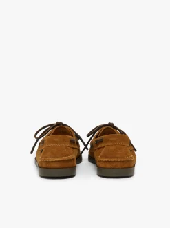 Online G.H.BASS Jetty II 2 Eye Boat Shoes Suede Mid Brown