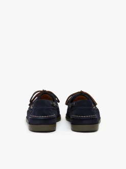 Sale G.H.BASS Jetty II 2 Eye Boat Shoes Suede Navy