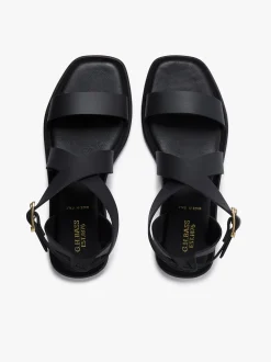 Online G.H.BASS Marina Ankle Strap Sandal Leather Black
