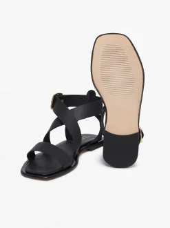 Online G.H.BASS Marina Ankle Strap Sandal Leather Black