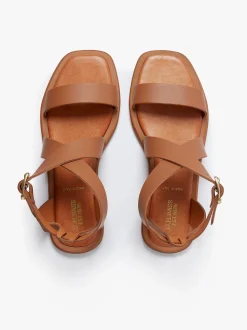Discount G.H.BASS Marina Ankle Strap Sandal Leather Tan