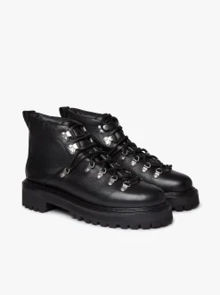 New G.H.BASS Mason Alpine Boots Tumbled Leather Black