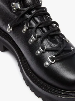 New G.H.BASS Mason Alpine Boots Tumbled Leather Black