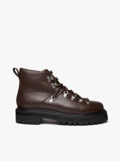 Outlet G.H.BASS Mason Alpine Boots Tumbled Leather Dark Brown