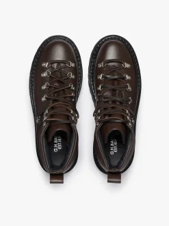 Outlet G.H.BASS Mason Alpine Boots Tumbled Leather Dark Brown