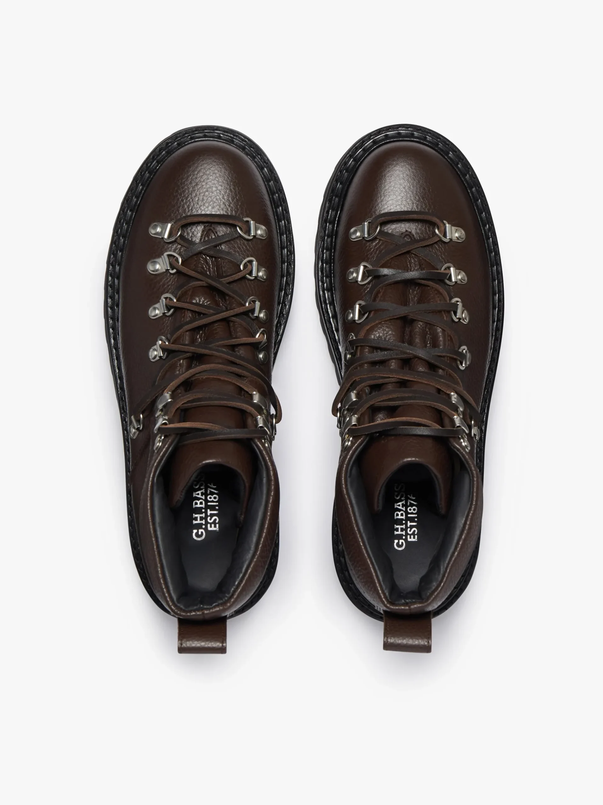 Outlet G.H.BASS Mason Alpine Boots Tumbled Leather Dark Brown