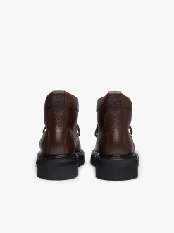 Outlet G.H.BASS Mason Alpine Boots Tumbled Leather Dark Brown