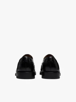 Online G.H.BASS Monogram Double Brogue Wingtip Leather Black