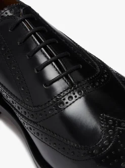 Online G.H.BASS Monogram Double Brogue Wingtip Leather Black