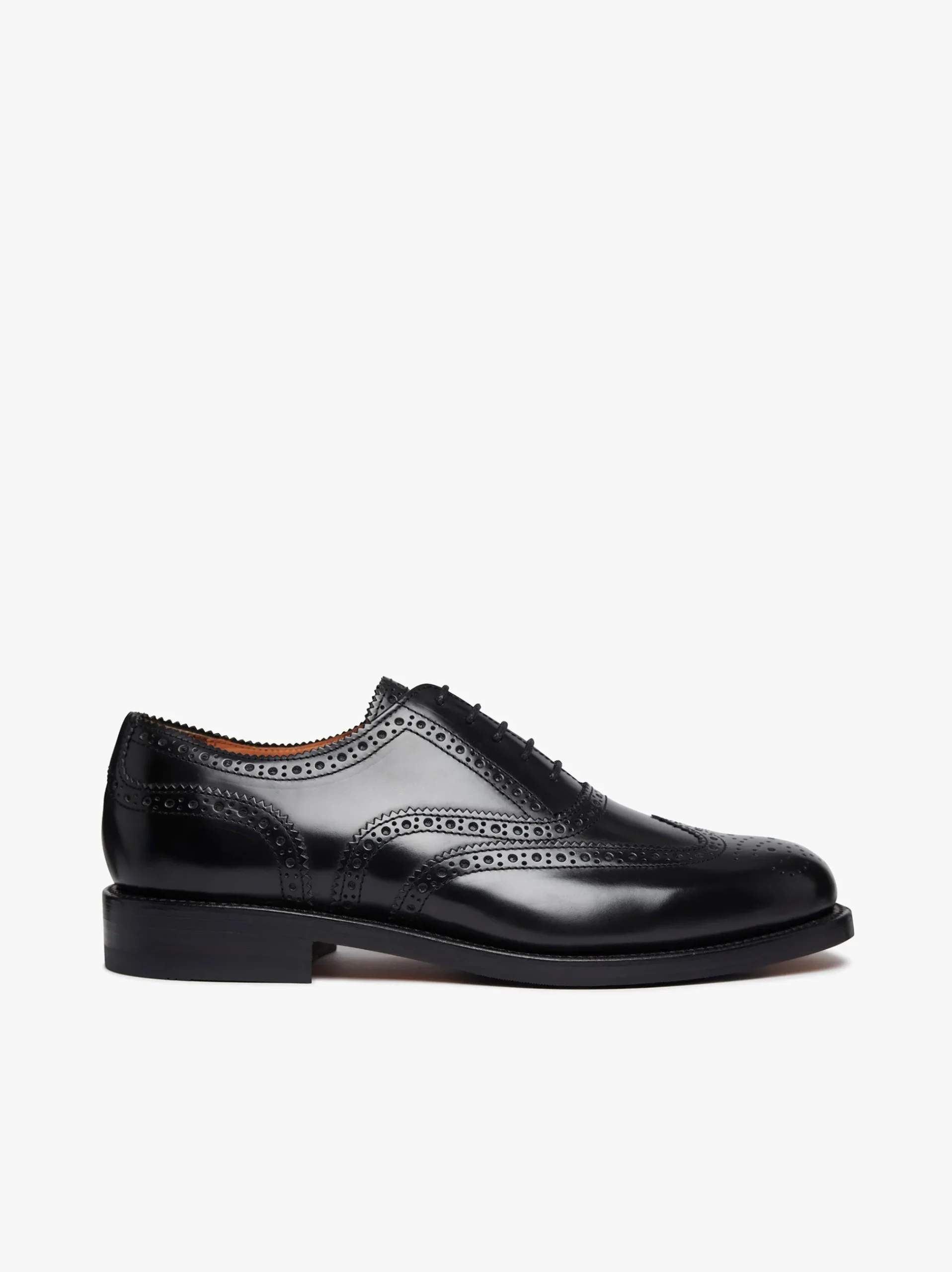 Online G.H.BASS Monogram Double Brogue Wingtip Leather Black