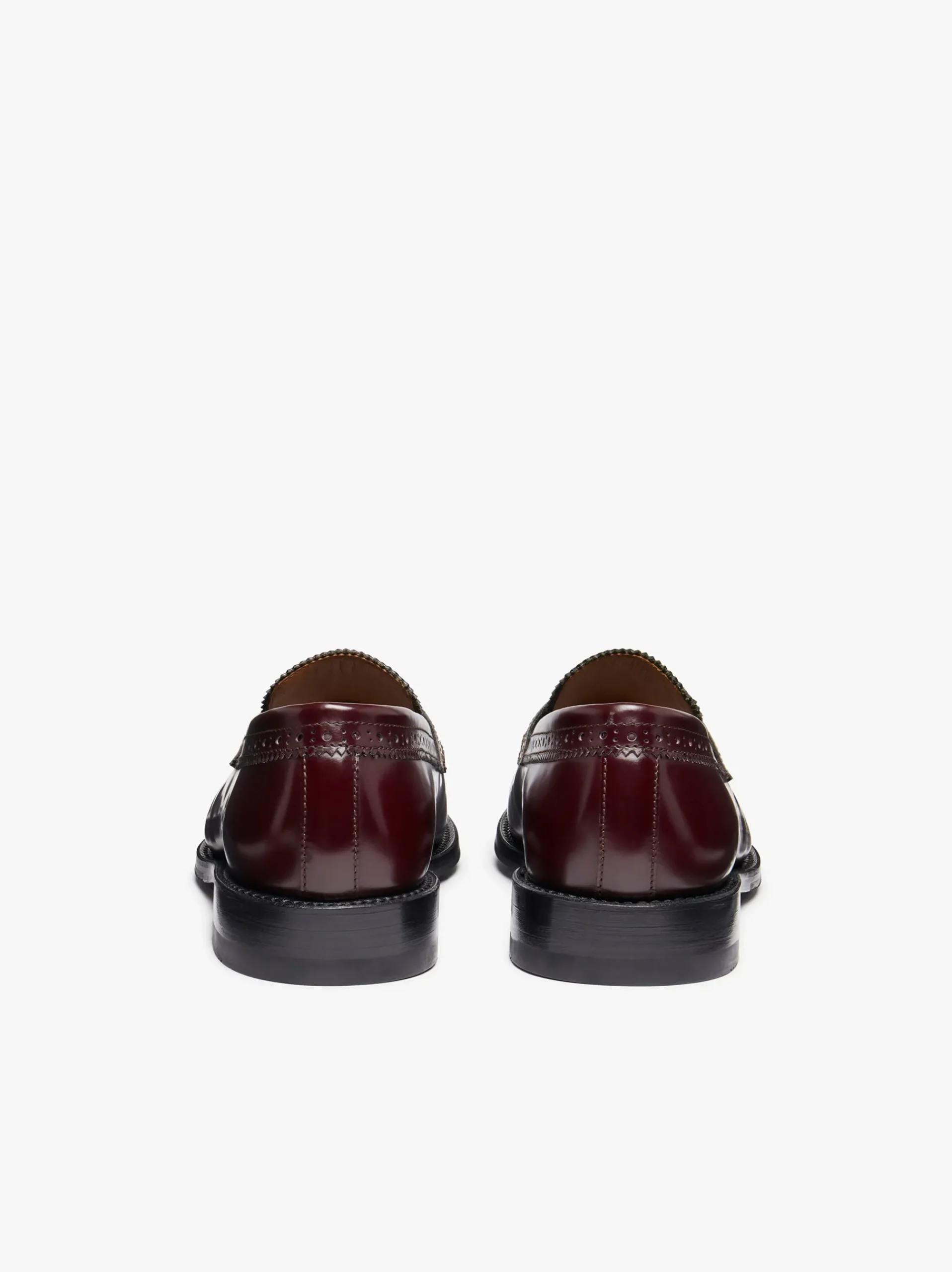 Outlet G.H.BASS Monogram Loafers Leather Wine