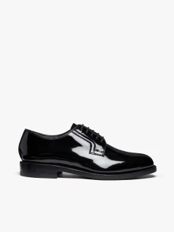 Outlet G.H.BASS Monogram Patent Derby Patent Leather Black