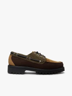Sale G.H.BASS Ranger Camp Moc Dark Brown and Tan Corduroy