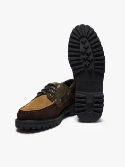 Sale G.H.BASS Ranger Camp Moc Dark Brown and Tan Corduroy