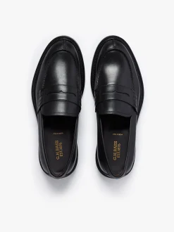 Hot G.H.BASS Stanford Penny Loafers Leather Black
