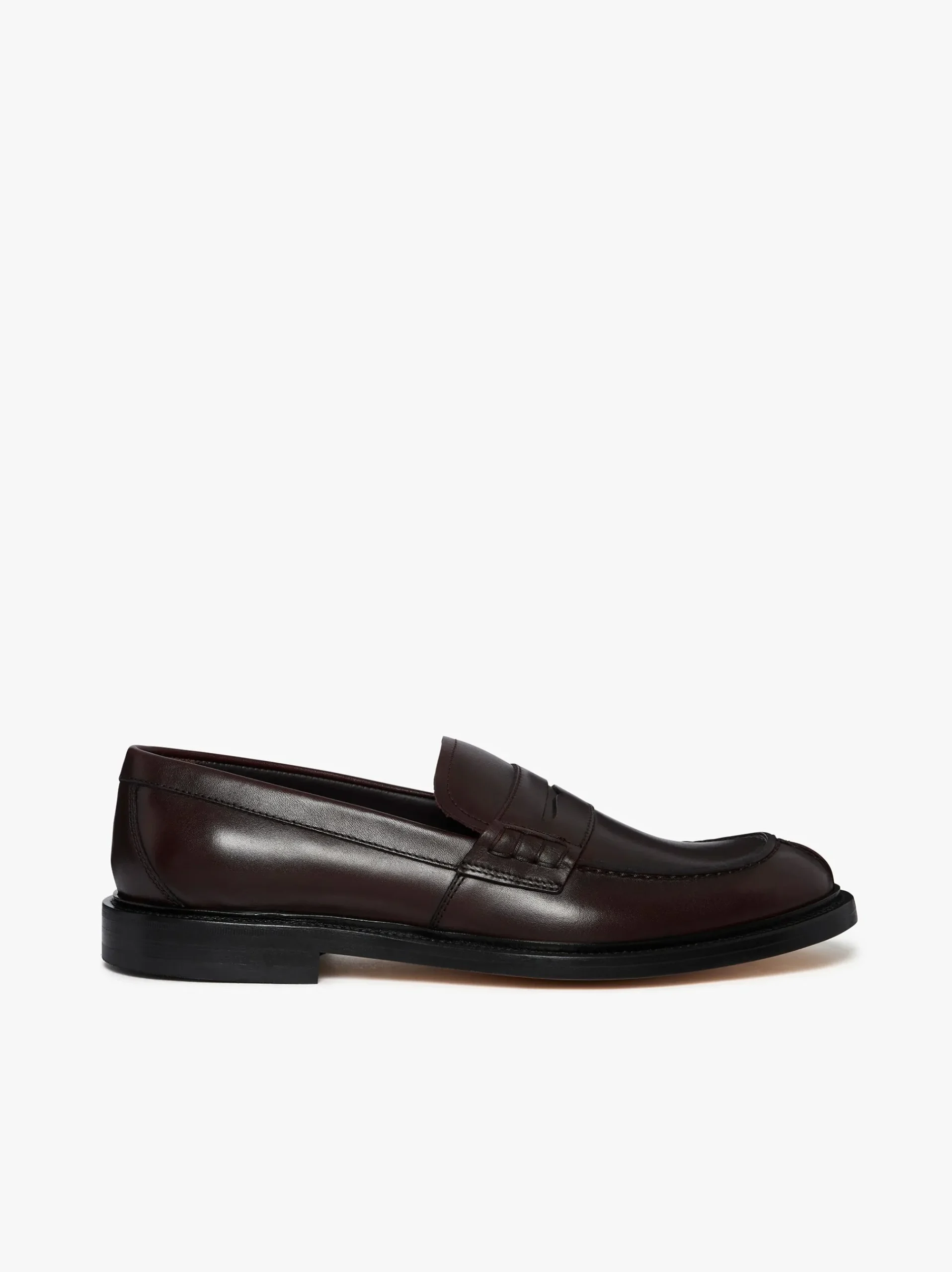 New G.H.BASS Stanford Penny Loafers Burnished Leather Wine