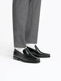 Discount G.H.BASS Weejuns Cobra Venetian Loafers Leather Black
