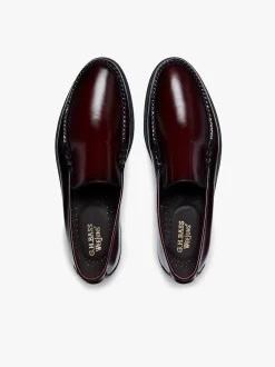 Hot G.H.BASS Weejuns Cobra Venetian Loafers Leather Wine