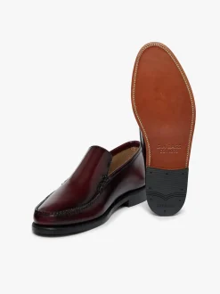 Hot G.H.BASS Weejuns Cobra Venetian Loafers Leather Wine