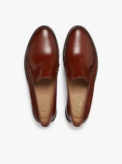 Discount G.H.BASS Weejuns Cobra Venetian Loafers Leather Smoke Paprika