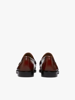 Discount G.H.BASS Weejuns Cobra Venetian Loafers Leather Smoke Paprika