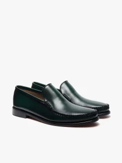 Outlet G.H.BASS Weejuns Cobra Venetian Loafers leather Dark Green