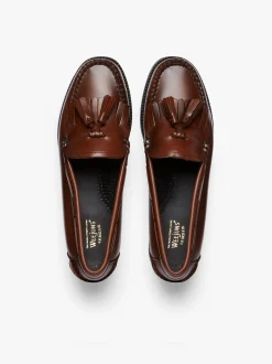 Clearance G.H.BASS Weejuns Esther Kiltie Tassel Loafers Leather Cognac