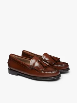 Clearance G.H.BASS Weejuns Esther Kiltie Tassel Loafers Leather Cognac