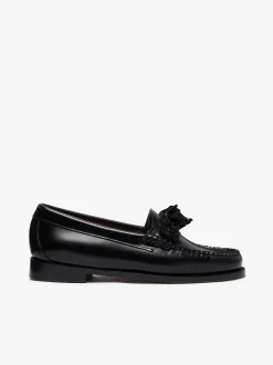 Hot G.H.BASS Weejuns Flora Penny Loafers Black Leather