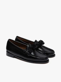 Hot G.H.BASS Weejuns Flora Penny Loafers Black Leather