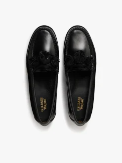 Hot G.H.BASS Weejuns Flora Penny Loafers Black Leather