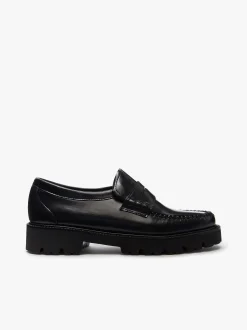 Online G.H.BASS Weejuns Grace Super Lug Penny Loafers Black Leather