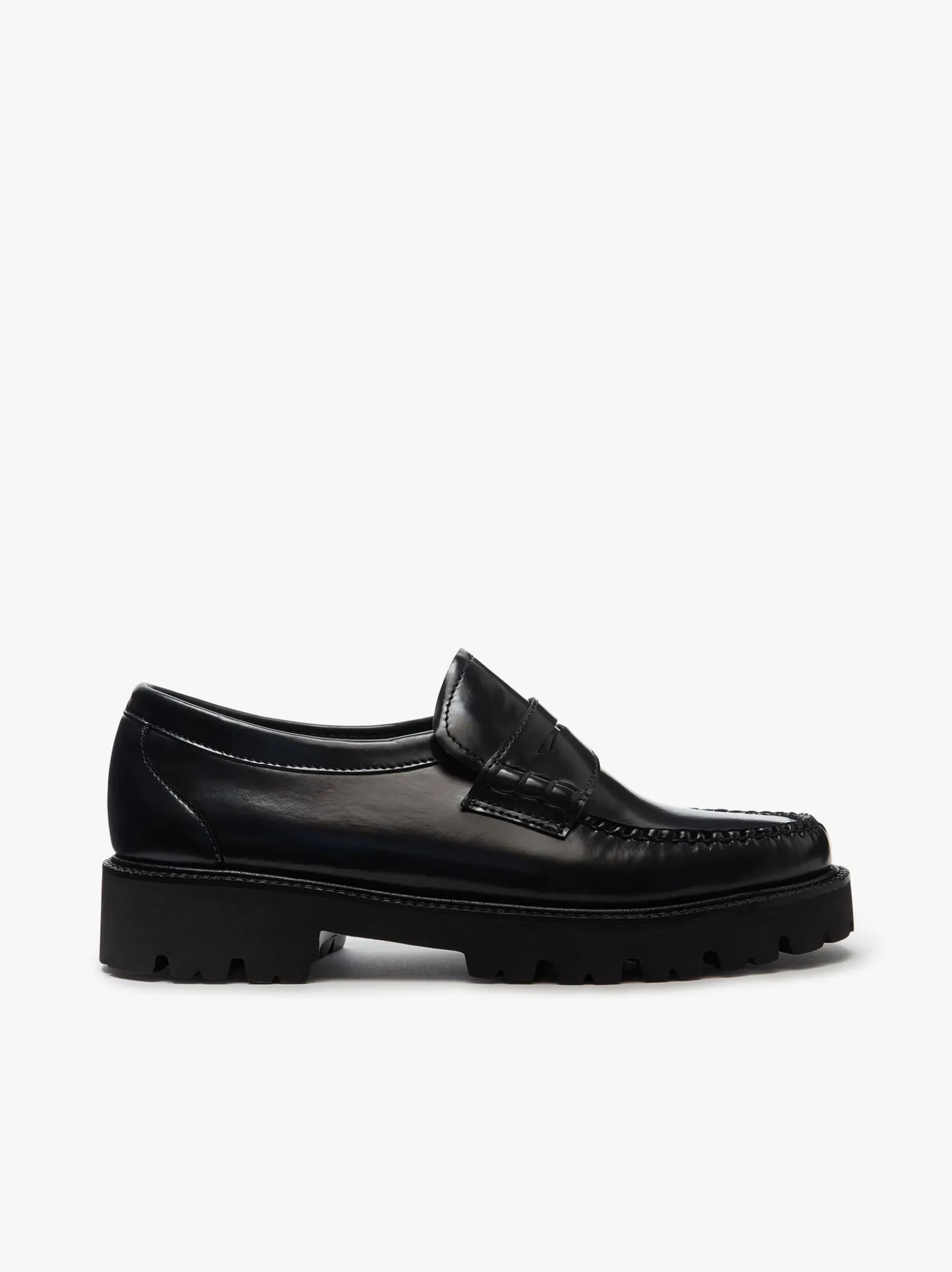 Online G.H.BASS Weejuns Grace Super Lug Penny Loafers Black Leather