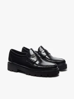 Online G.H.BASS Weejuns Grace Super Lug Penny Loafers Black Leather