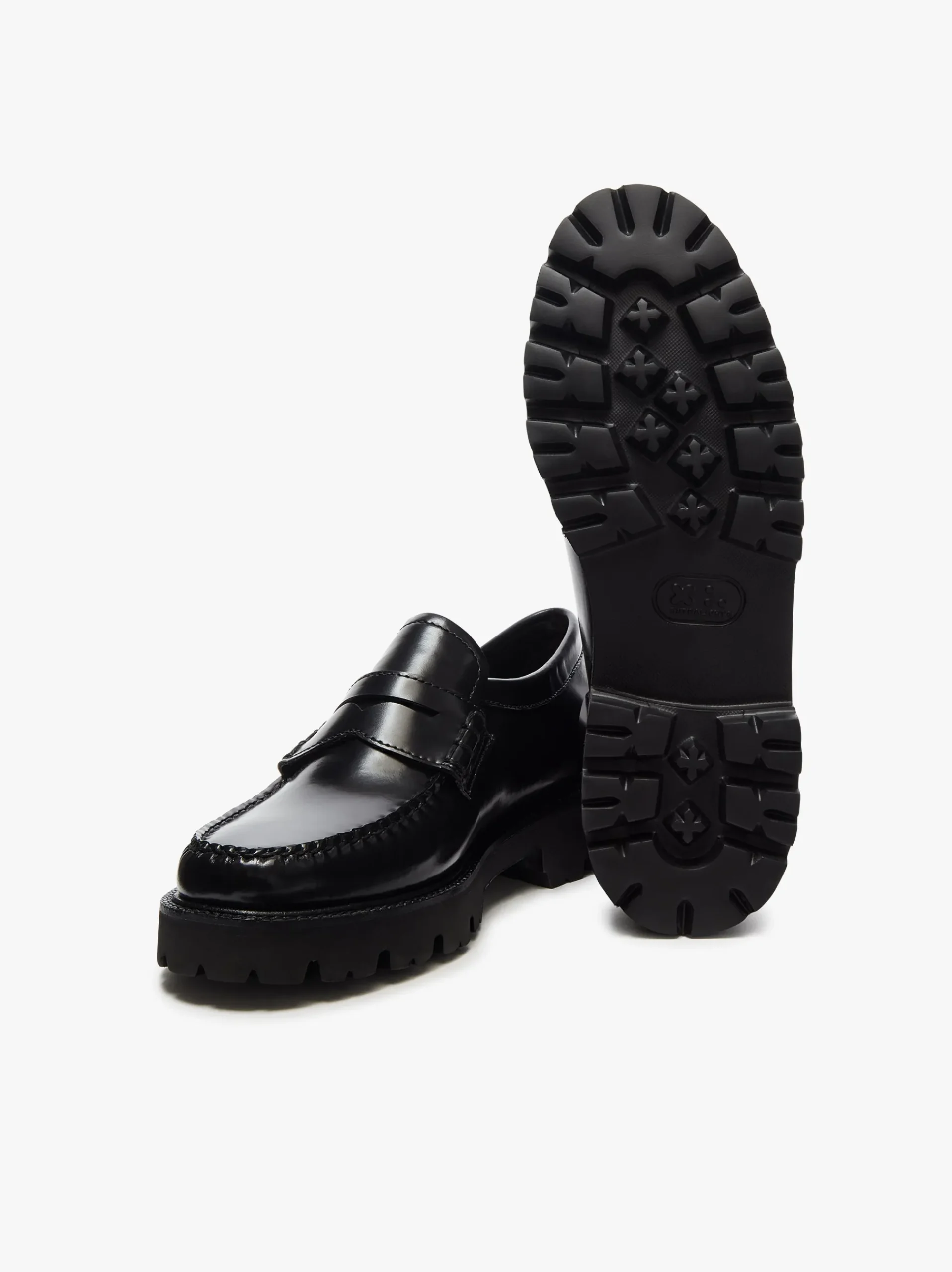 Online G.H.BASS Weejuns Grace Super Lug Penny Loafers Black Leather