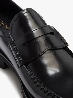 Online G.H.BASS Weejuns Grace Super Lug Penny Loafers Black Leather