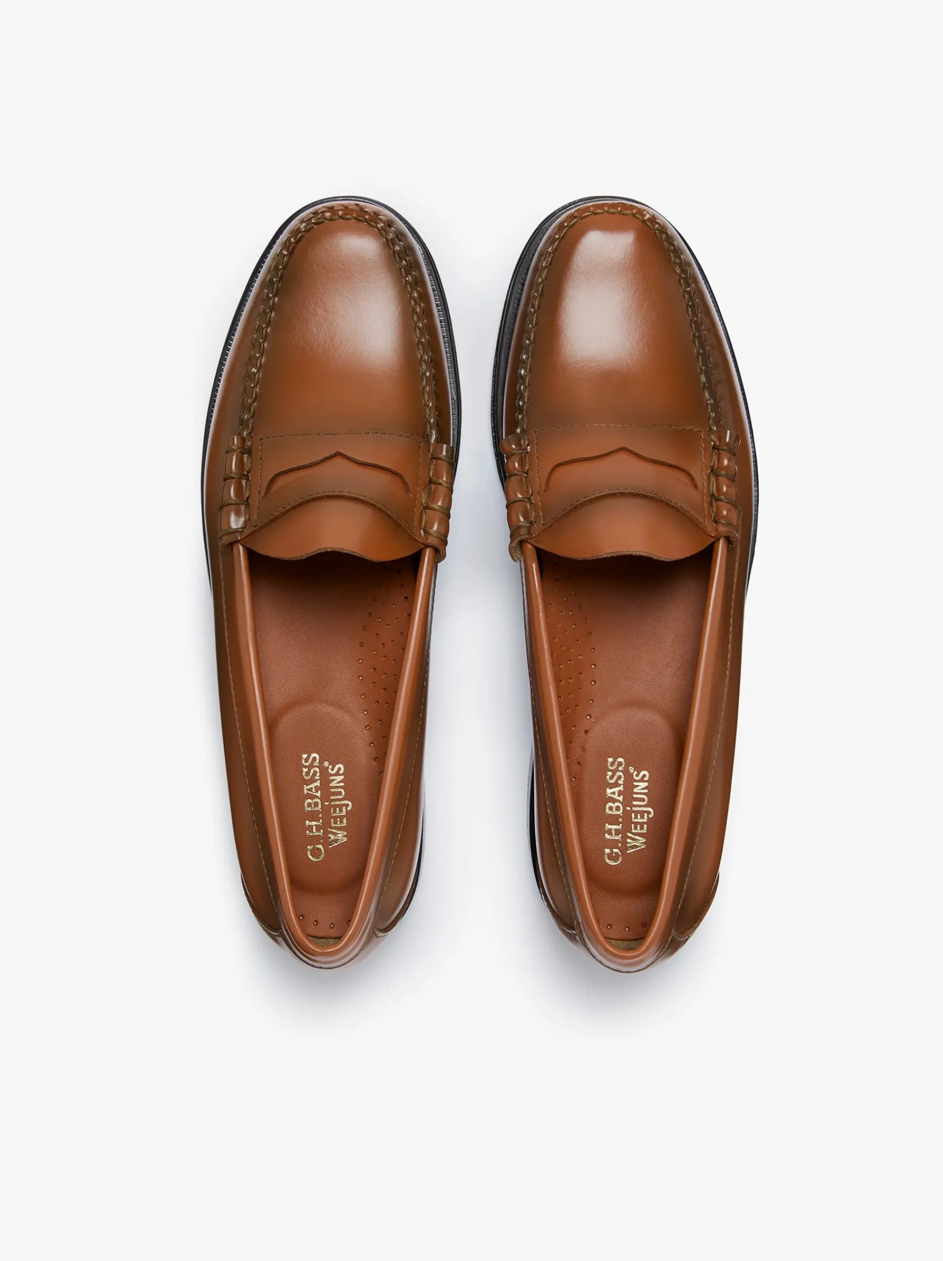 Best G.H.BASS Weejuns Heritage Larson Penny Loafers Bombay Leather Brown